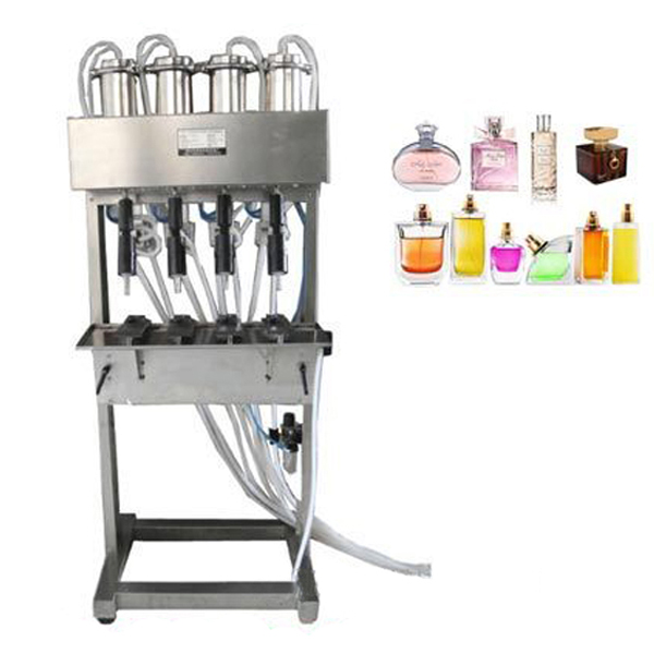 Semi Automatic 4-heads Vacuum Perfume Filler Liquid Filling Machine