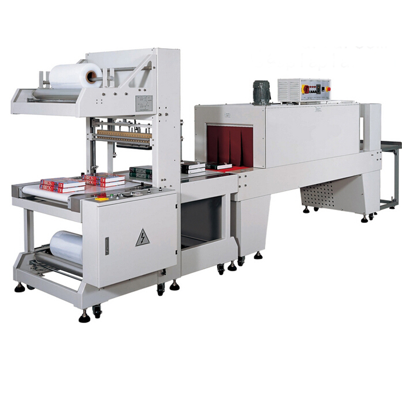 BZJ5038B Semi-Automatic Shrink Sleeve Labeling Machine And BSE5040A PE Film Shrink Packaging Machine